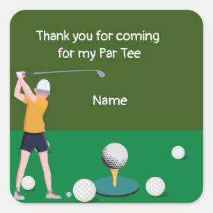 Vielen Dank für Ihr Interesse an meinem Par Tee Pa Quadratischer Aufkleber