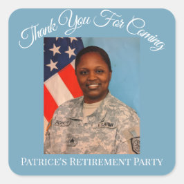 Vielen Dank für Ihr Interesse an Patrice's Rente F Quadratischer Aufkleber