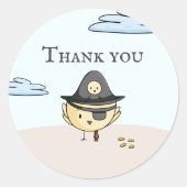 Vielen Dank für Ihr Interesse an Pirate Eye Patch Runder Aufkleber (Vorderseite)