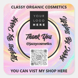 Vielen Dank für Ihr Interesse an QR-Code Logo Holo Quadratischer Aufkleber