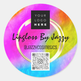 Vielen Dank für Ihr Interesse an QR-Logos Pink Gol Runder Aufkleber