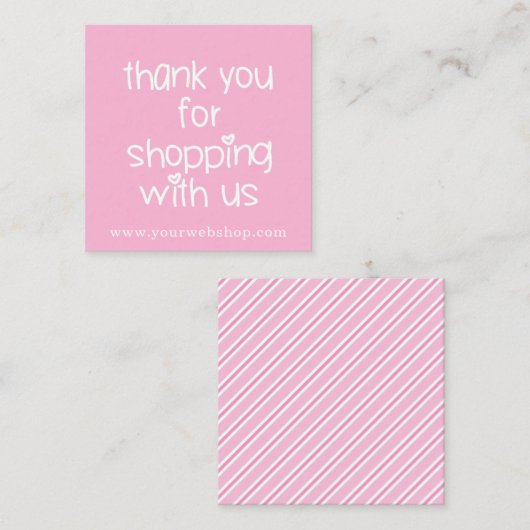 Vielen Dank für Ihr Interesse an Shopping - Niedli Quadratische Visitenkarte (Vorne/Hinten)