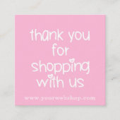 Vielen Dank für Ihr Interesse an Shopping - Niedli Quadratische Visitenkarte (Vorderseite)