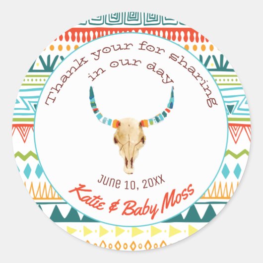 Vielen Dank für Ihr Interesse an Sticker | Boho Ch (Vorderseite)