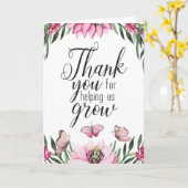 Vielen Dank für Ihr Interesse an unserem Wachstum Karte (Gelbe Blume)