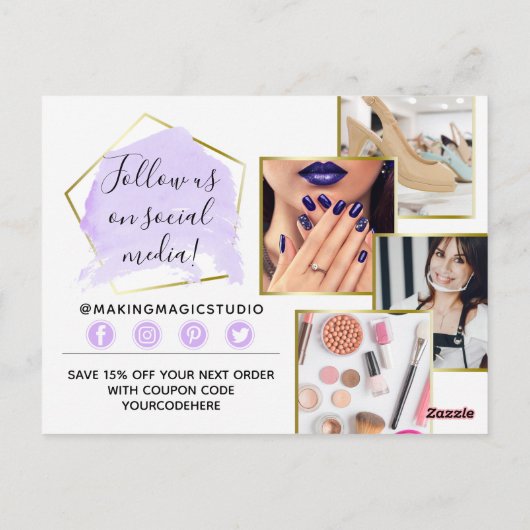 Vielen Dank für Ihr Interesse an Watercolor Crysta Postkarte (Rückseite)