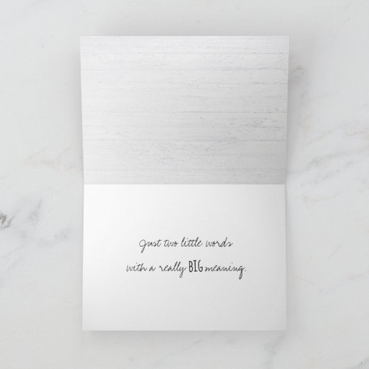 Vielen Dank für Ihr Interesse an WhitewusWood Dankeskarte (Innenseite)