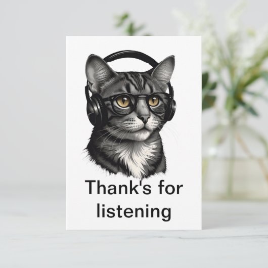 Vielen Dank für Ihr Interesse Dankeskarte (Stehend Vorderseite)