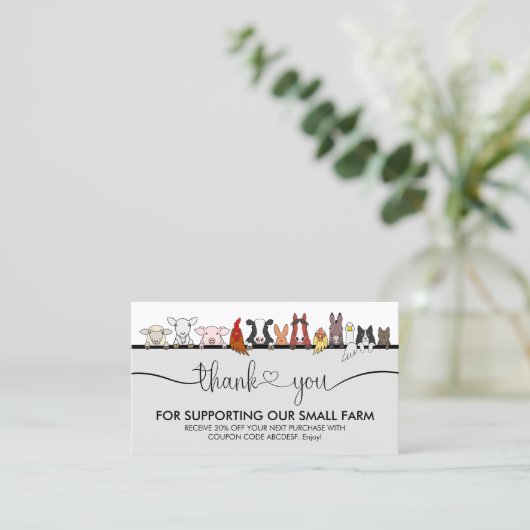 Vielen Dank für Ihr Interesse Visitenkarte (Stehend Vorderseite)