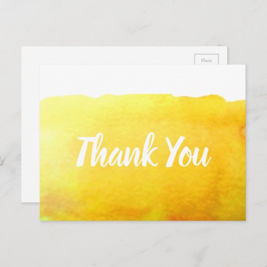 Vielen Dank für Ihr kanarisches gelbes Zitat zur A Postkarte (Vorne/Hinten)