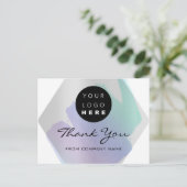 Vielen Dank für Ihr Kauf Logo Blue Gray Postkarte (Stehend Vorderseite)