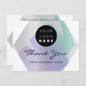 Vielen Dank für Ihr Kauf Logo Blue Gray Postkarte (Vorne/Hinten)