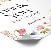 Vielen Dank für Ihr Kommen Floral Baby Duschzeiche Poster (Ecke)