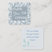 Vielen Dank für Ihr Kommen Mitteilungskarte (Vorne/Hinten)