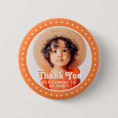 Vielen Dank für Ihr Kommen Moderne Dots Custom Fot Button (Vorderseite)