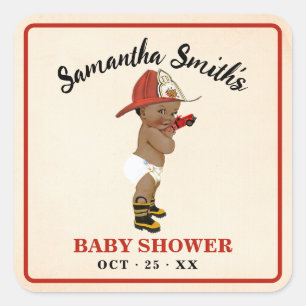 Vielen Dank für Ihr Kommen OM Firefighter Baby Sho Quadratischer Aufkleber