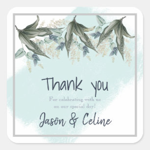 Vielen Dank für Ihr Kommen. Quadratischer Aufkleber