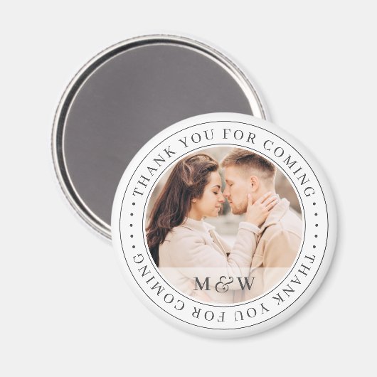 Vielen Dank für Ihr Kommen und Ihre Hochzeit mit k Magnet (Vorderseite/Rückseite)