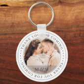 Vielen Dank für Ihr Kommen und Ihre Hochzeit mit k Schlüsselanhänger (Vorderseite)