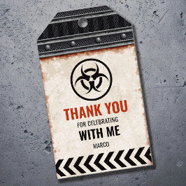 Vielen Dank für Ihr Label mit metallischem Gitter  Geschenkanhänger