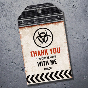 Vielen Dank für Ihr Label mit metallischem Gitter  Geschenkanhänger