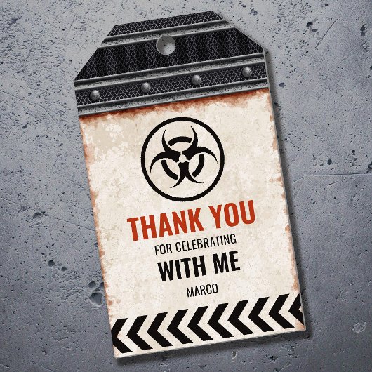 Vielen Dank für Ihr Label mit metallischem Gitter Geschenkanhänger