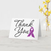 Vielen Dank für Ihr Lila Bewusstsein Karte (Gelbe Blume)