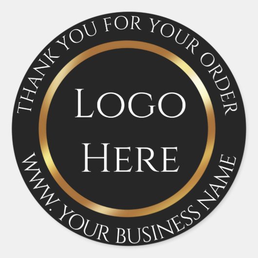 Vielen Dank für Ihr Logo hier Runder Aufkleber (Vorderseite)