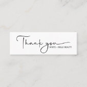 Vielen Dank für Ihr Loyalitätsrabatt Mini Visitenkarte (Vorderseite)