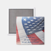 Vielen Dank für Ihr Magnet für die Streitkräfte de (Vorderseite/Rückseite)