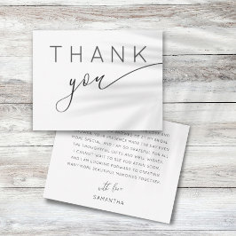 Vielen Dank für Ihr Minimalistisches Schwarz-Weiß- Dankeskarte