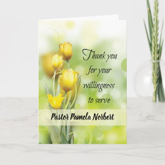 Vielen Dank für Ihr Ministerium in der Serviere de Karte (Vorderseite)