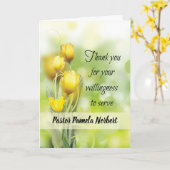 Vielen Dank für Ihr Ministerium in der Serviere de Karte (Gelbe Blume)