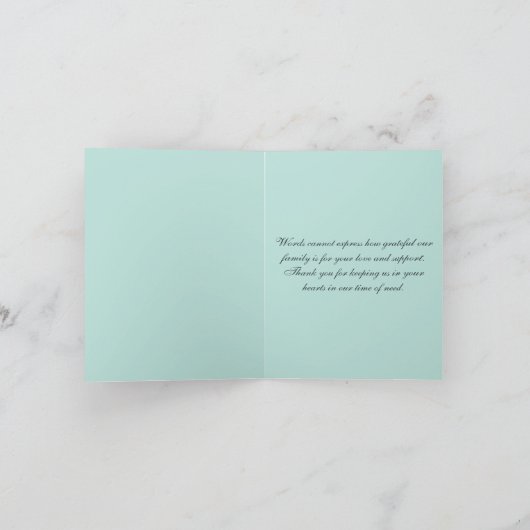 Vielen Dank für Ihr Mitgefühl Dankeskarte (Innenseite)