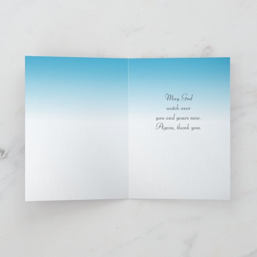 Vielen Dank für Ihr Mitgefühl für Krankenschwester Karte (Innenseite)