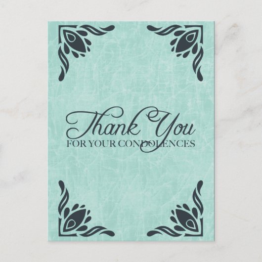 Vielen Dank für Ihr Mitgefühl Postkarte (Vorderseite)