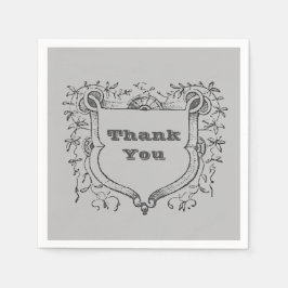 Vielen Dank für Ihr mittelalterliches Verziertes S Serviette