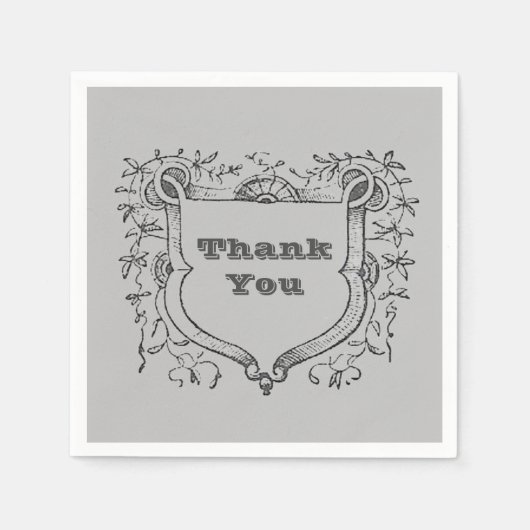 Vielen Dank für Ihr mittelalterliches Verziertes S Serviette (Vorderseite)