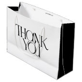 Vielen Dank für Ihr modernes Business | QR-Code Große Geschenktüte (Vorderseite Schrägansicht)