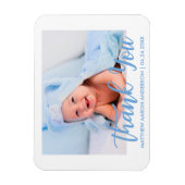 Vielen Dank für Ihr modernes New Baby Boy Blue Magnet (Vertikal)