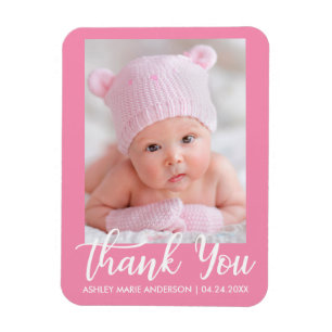 Vielen Dank für Ihr neues Baby Pink Magnet