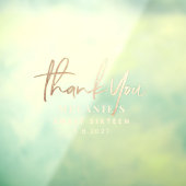 Vielen Dank für Ihr Personalisiertes 16. Bridal Go Fensteraufkleber (Blatt 3)