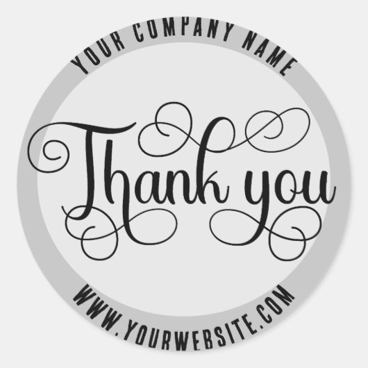 Vielen Dank für Ihr persönliches Geschäft Runder Aufkleber (Vorderseite)