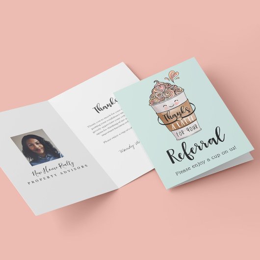 Vielen Dank für Ihr Referat Kawaii Coffee Cup Dankeskarte