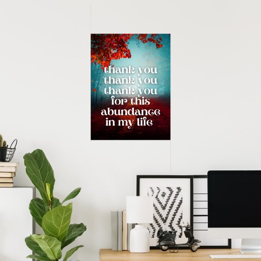 Vielen Dank für Ihr reichhaltiges Geldgesetz für a Poster (Heimbüro)