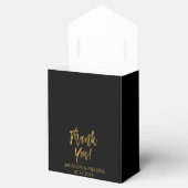 Vielen Dank für Ihr Schwarz & Gold Foil mit Herz Geschenkschachtel (Geöffnet)