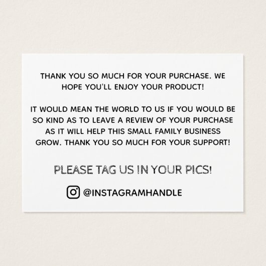 Vielen Dank für Ihr Schwarz-weißes Logo (Rückseite)