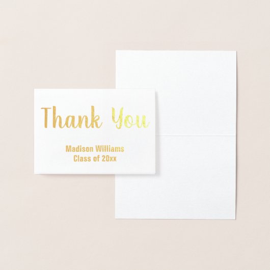 Vielen Dank für Ihr Script Graduate Name Gold Foil Folienkarte (Anzeige)