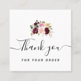 Vielen Dank für Ihr Script Quadratische Visitenkarte