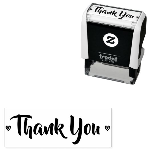 Vielen Dank für Ihr Script Retro Herz Permastempel (Beispiel)